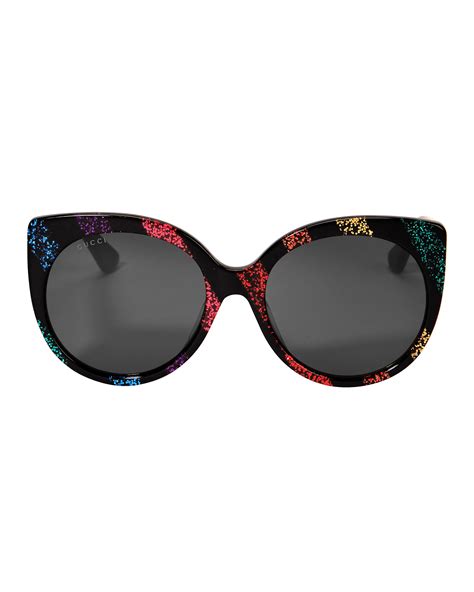 gucci cat glasses|gucci rainbow cat eye sunglasses.